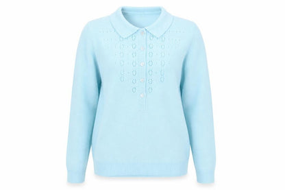 Womens UK Size M Preworn Blue Pullover Jumper