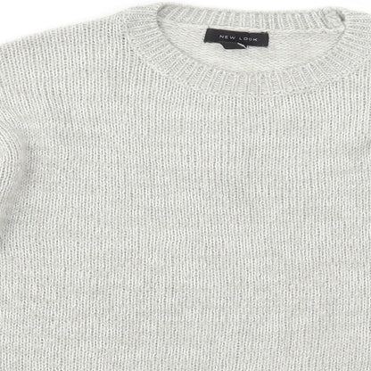 Womens UK Size S New Look Grey Pullover Jumper