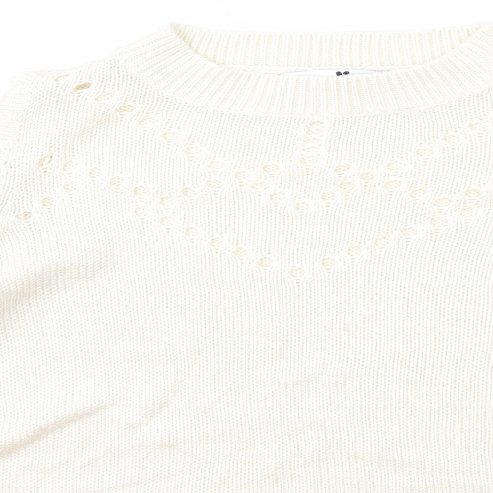 Womens UK Size 10 Very Ivory Pullover Jumper