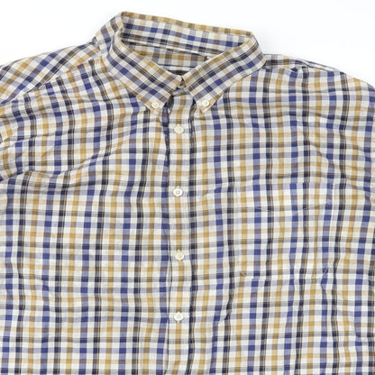 Mens UK Size 2XL JP Cole Multicoloured  Button-Up Long Sleeve Casual Shirt