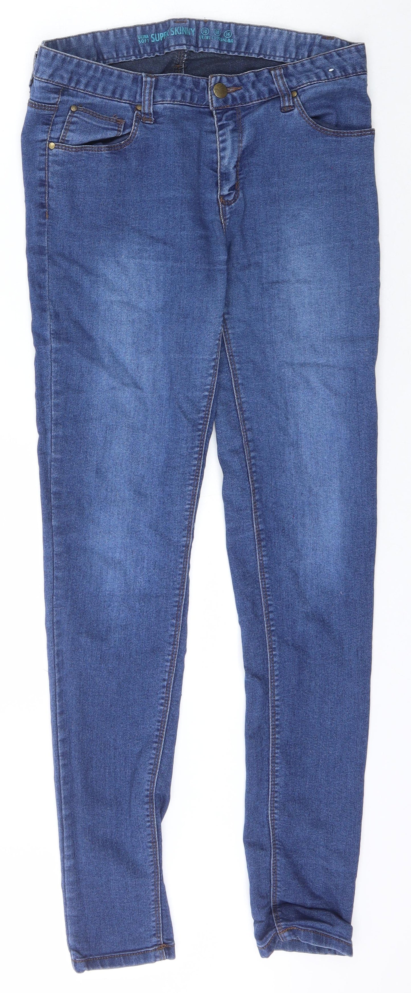 Denim & Co. Womens Blue  Cotton Jegging Jeans Size 10 L30 in Slim