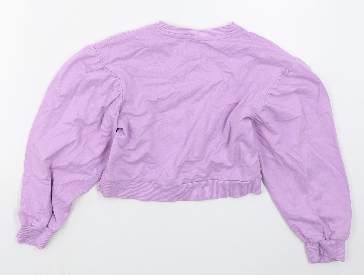 Studio Girls Purple  Cotton Pullover Sweatshirt Size 10-11 Years  Pullover - Radiate Positivity
