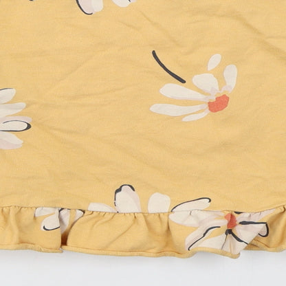 NEXT Girls Orange Floral Cotton Pullover Sweatshirt Size 10 Years  Pullover - Hello