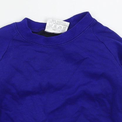 Tru Form Boys Blue  Acrylic Pullover Sweatshirt Size 3-4 Years  Pullover