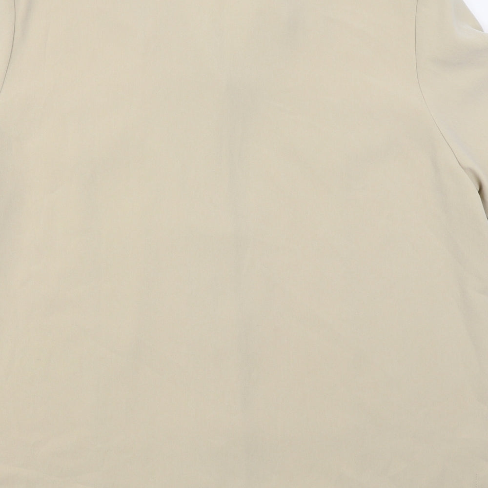 Damart Womens Beige  Polyester Basic Button-Up Size L Collared