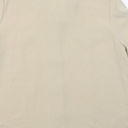 Damart Womens Beige  Polyester Basic Button-Up Size L Collared