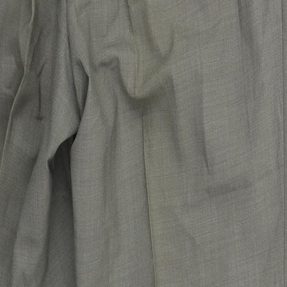 Ela Flex Mens Grey  Polyester Trousers  Size 32 L31 in Regular Button