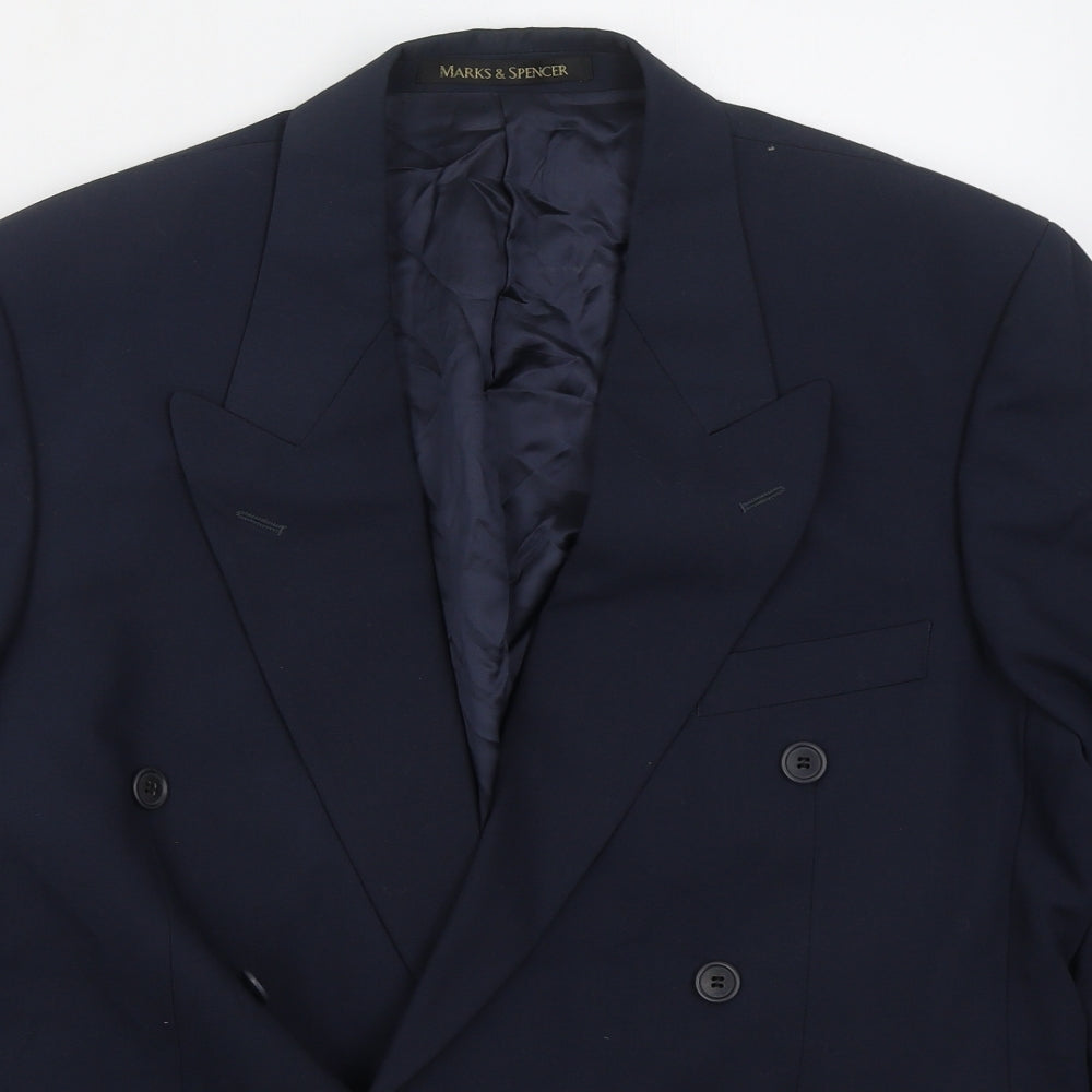 Mens UK Size 40 Marks and Spencer Regular Blue Suit Jacket