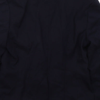 H&M Womens Blue  Polyester Jacket Suit Jacket Size 12