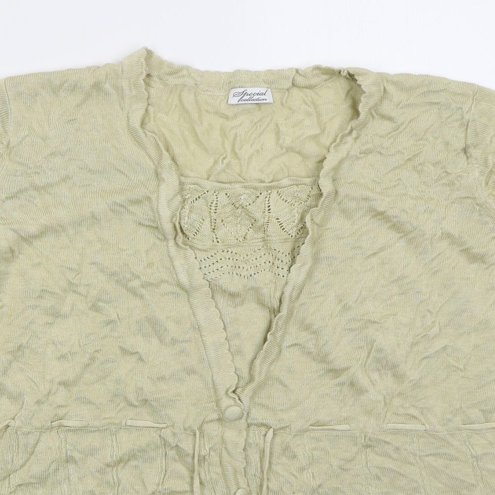 Special Collection Womens Beige Round Neck  Acrylic Pullover Jumper Size 24