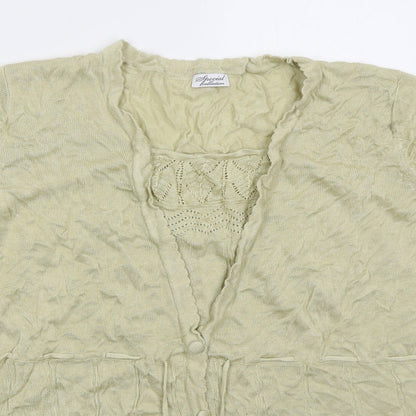 Special Collection Womens Beige Round Neck  Acrylic Pullover Jumper Size 24