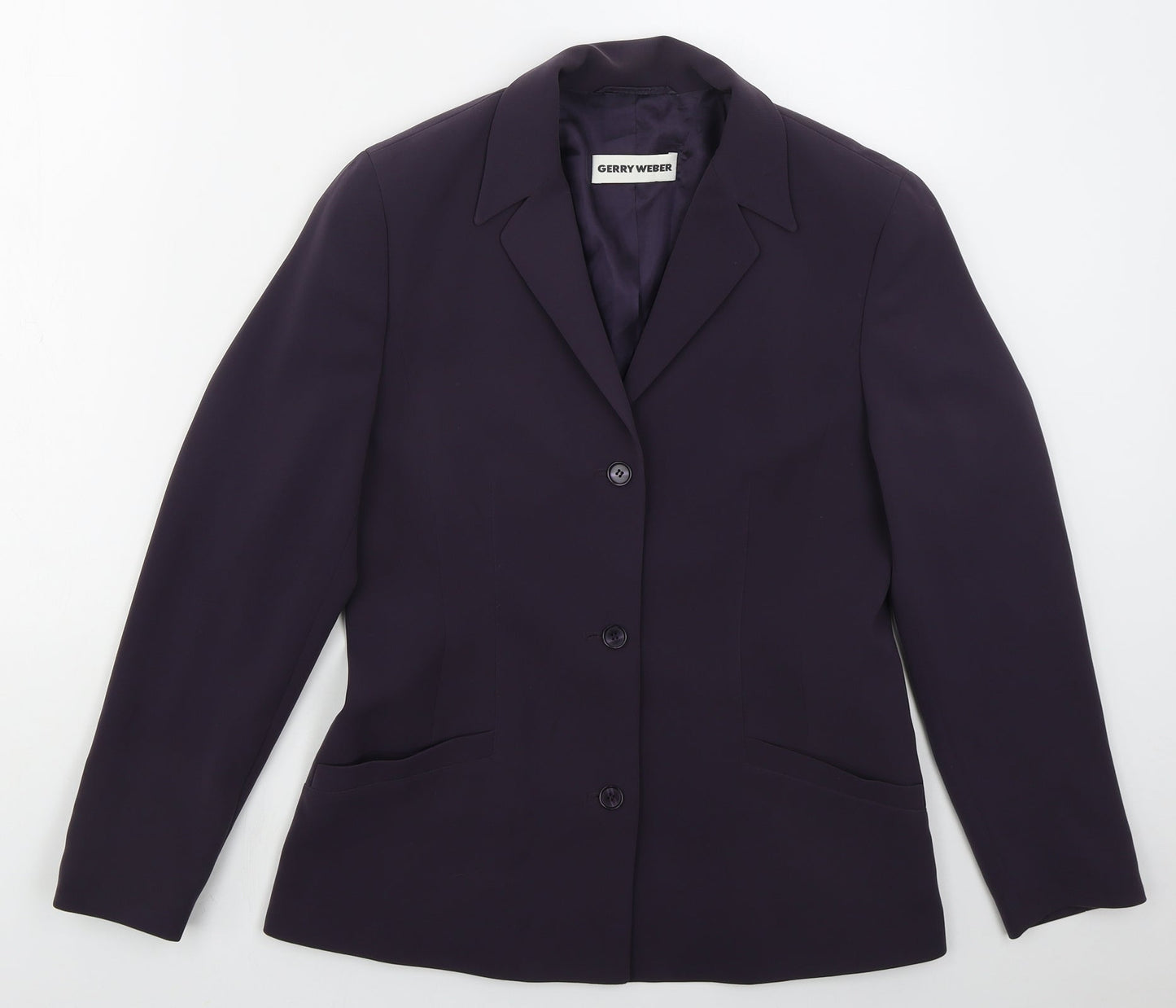 Gerry Weber Womens Purple  Polyester Jacket Suit Jacket Size 10
