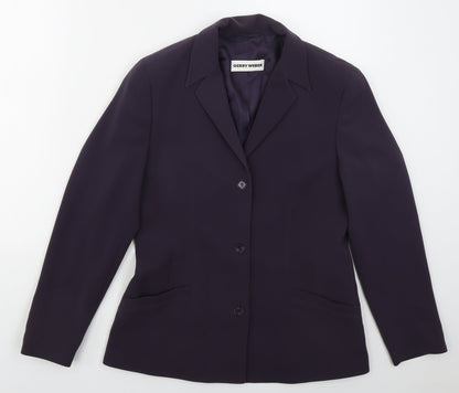 Gerry Weber Womens Purple  Polyester Jacket Suit Jacket Size 10