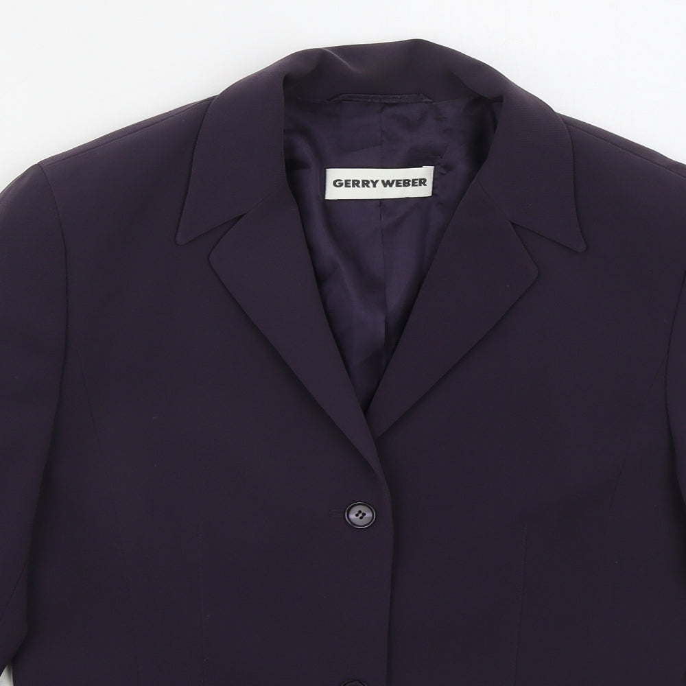 Gerry Weber Womens Purple  Polyester Jacket Suit Jacket Size 10