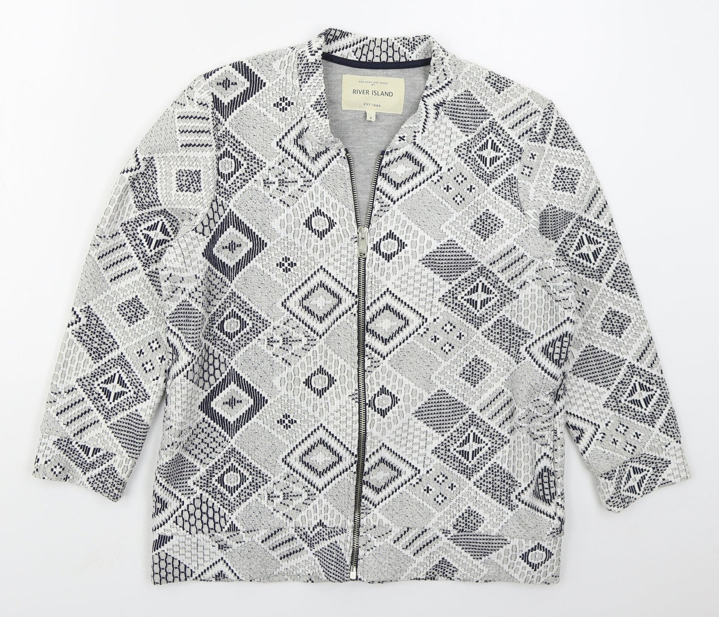 Womens UK Size 8 River Island Grey Jacket
