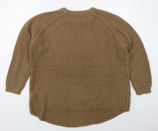 Womens UK Size XL Only Brown Pullover Jumper