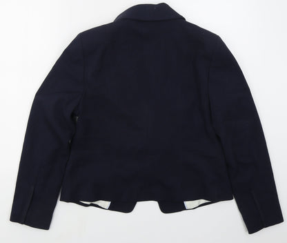 Marks and Spencer Womens Blue  Polyester Jacket Suit Jacket Size 14