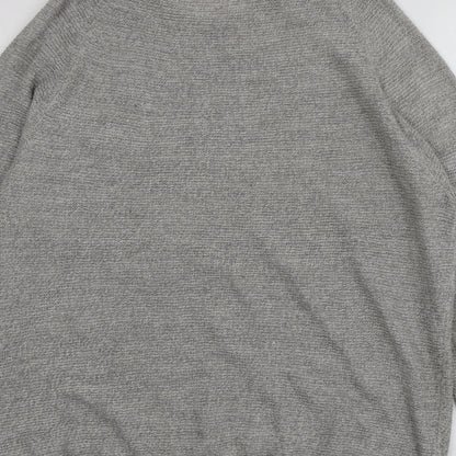 Pepeco Mens Grey Round Neck  Acrylic Pullover Jumper Size XL