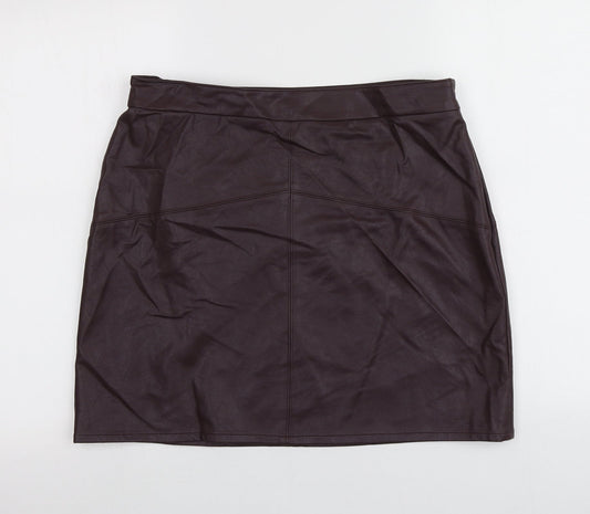Papaya Womens Purple  Viscose Mini Skirt Size 4