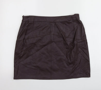 Papaya Womens Purple  Viscose Mini Skirt Size 4
