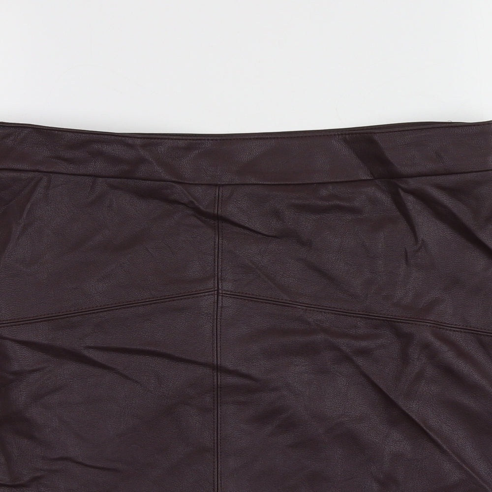 Papaya Womens Purple  Viscose Mini Skirt Size 4