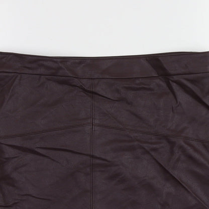 Papaya Womens Purple  Viscose Mini Skirt Size 4