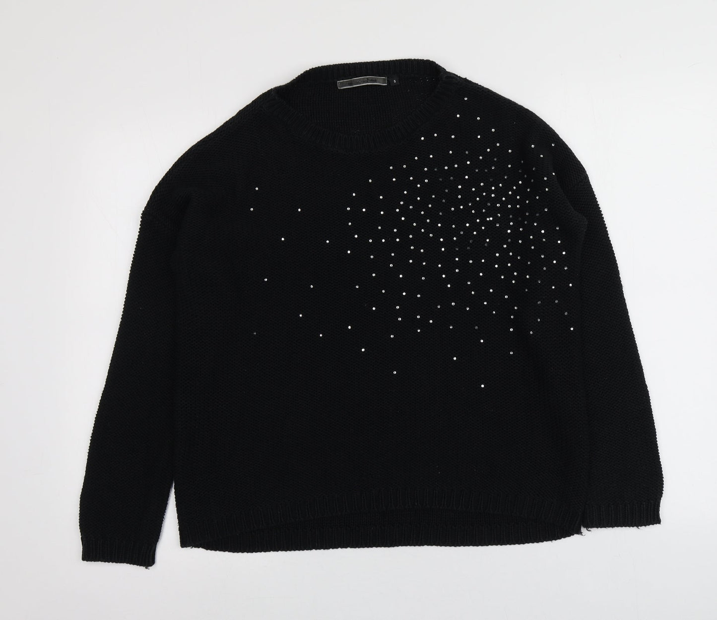 Womens UK Size S New Look Black Pullover Jumper