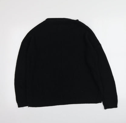 Womens UK Size S New Look Black Pullover Jumper