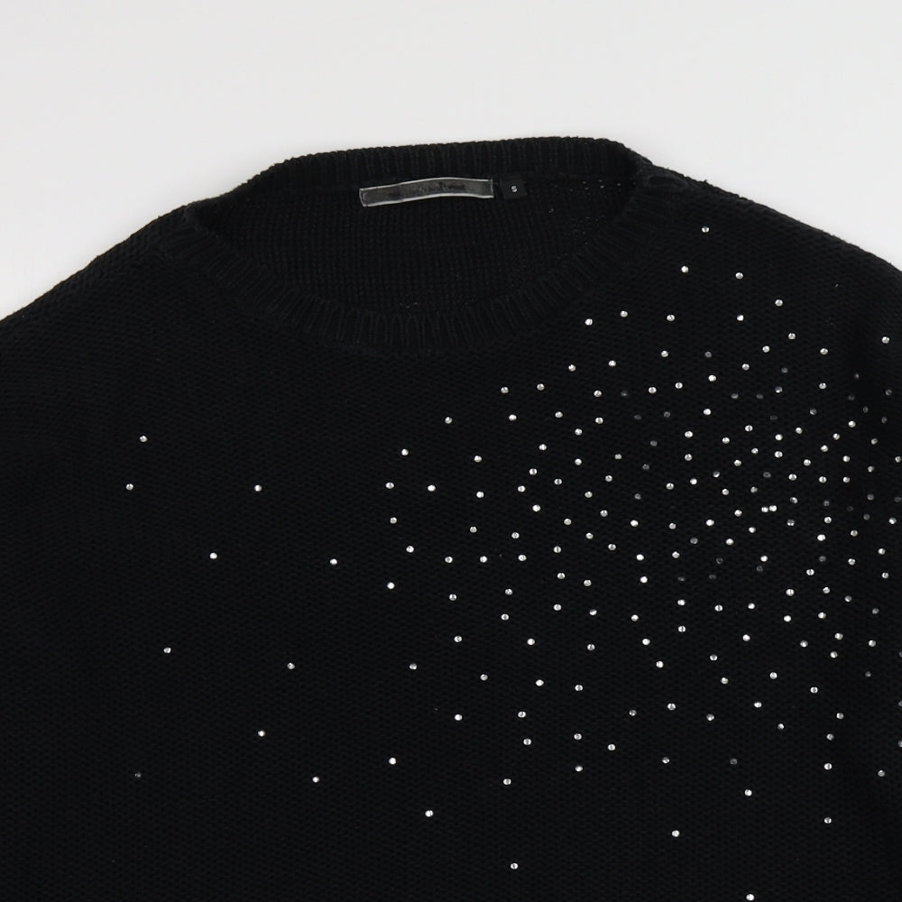 Womens UK Size S New Look Black Pullover Jumper