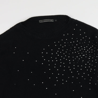 Womens UK Size S New Look Black Pullover Jumper