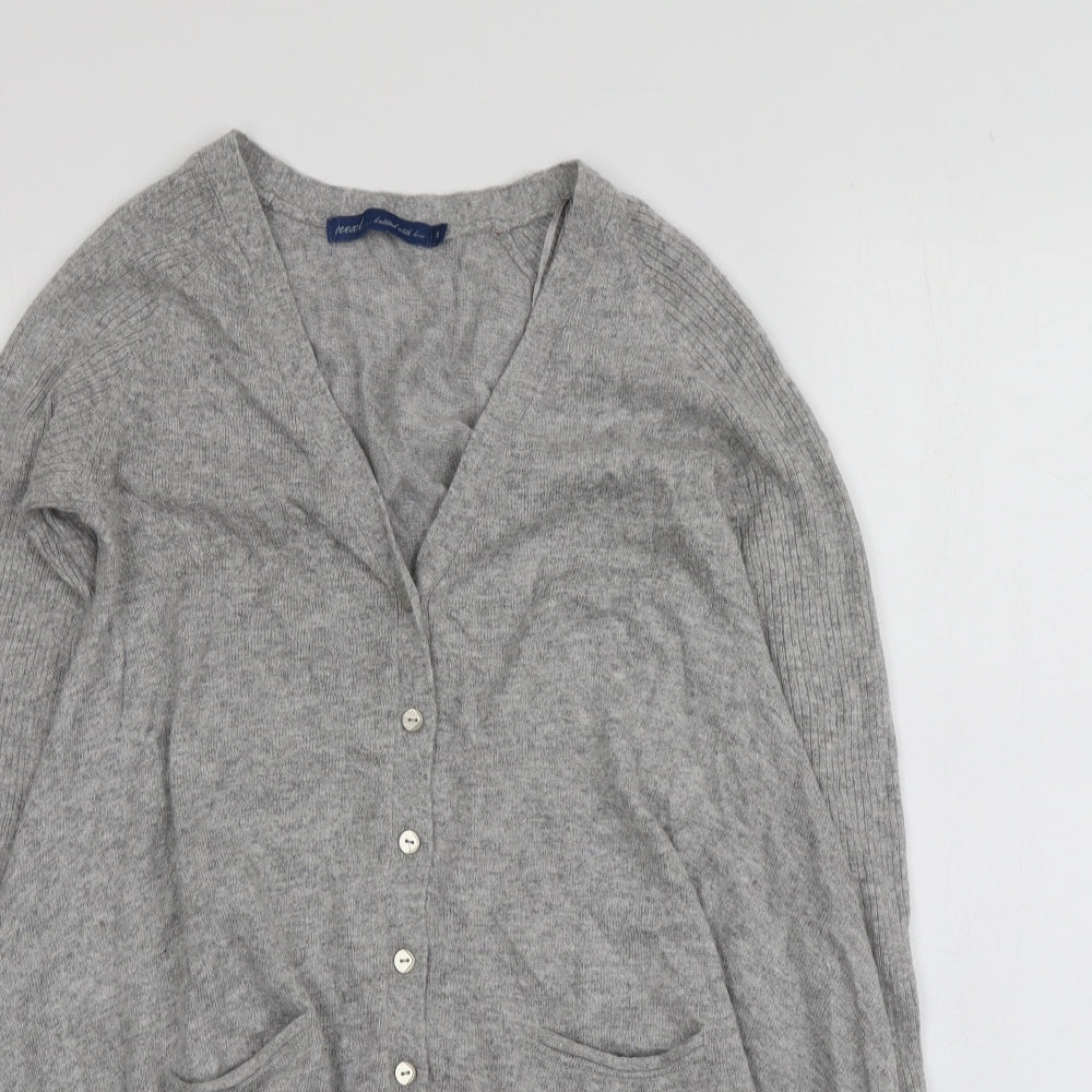 Womens UK Size 8 NEXT Grey Cardigan Jumper