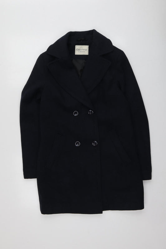 George Womens Blue   Overcoat Coat Size 8