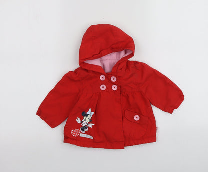Disney  Red   Jacket  Size 3-6 Months