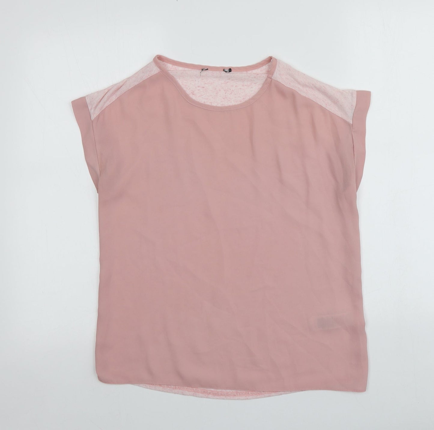 Womens UK Size 6 New Look Pink Basic T-Shirt