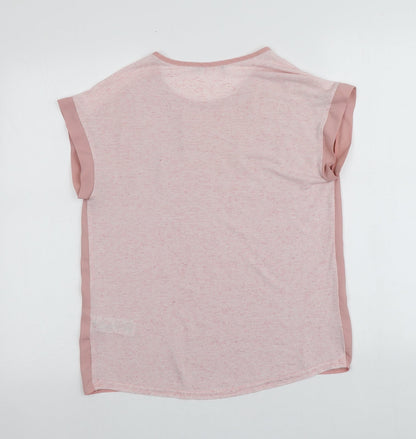 Womens UK Size 6 New Look Pink Basic T-Shirt