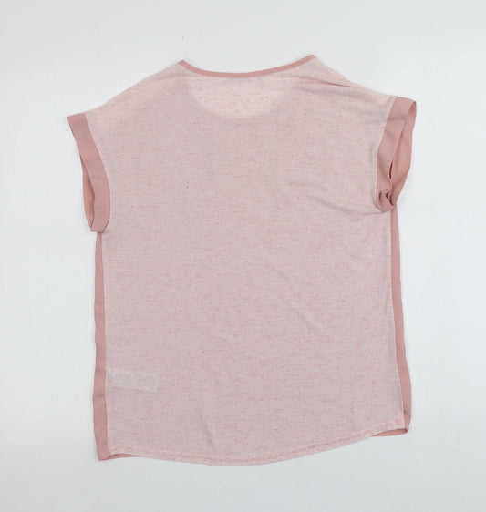 Womens UK Size 6 New Look Pink Basic T-Shirt