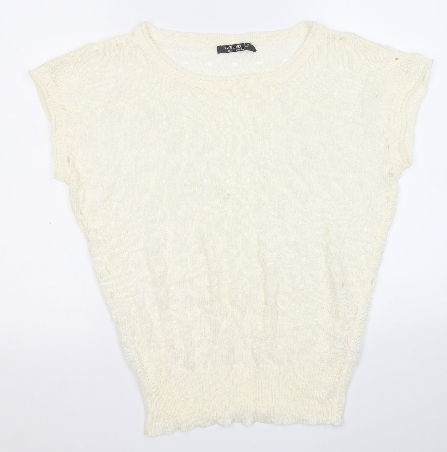 Womens UK Size 12 Select Yellow Vest Jumper