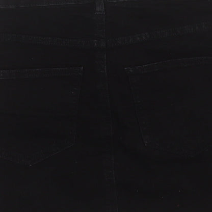 Only Womens Black  Cotton A-Line Skirt Size XS