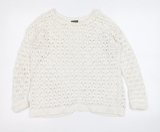 Womens UK Size 6 River Island White Pullover Jumper