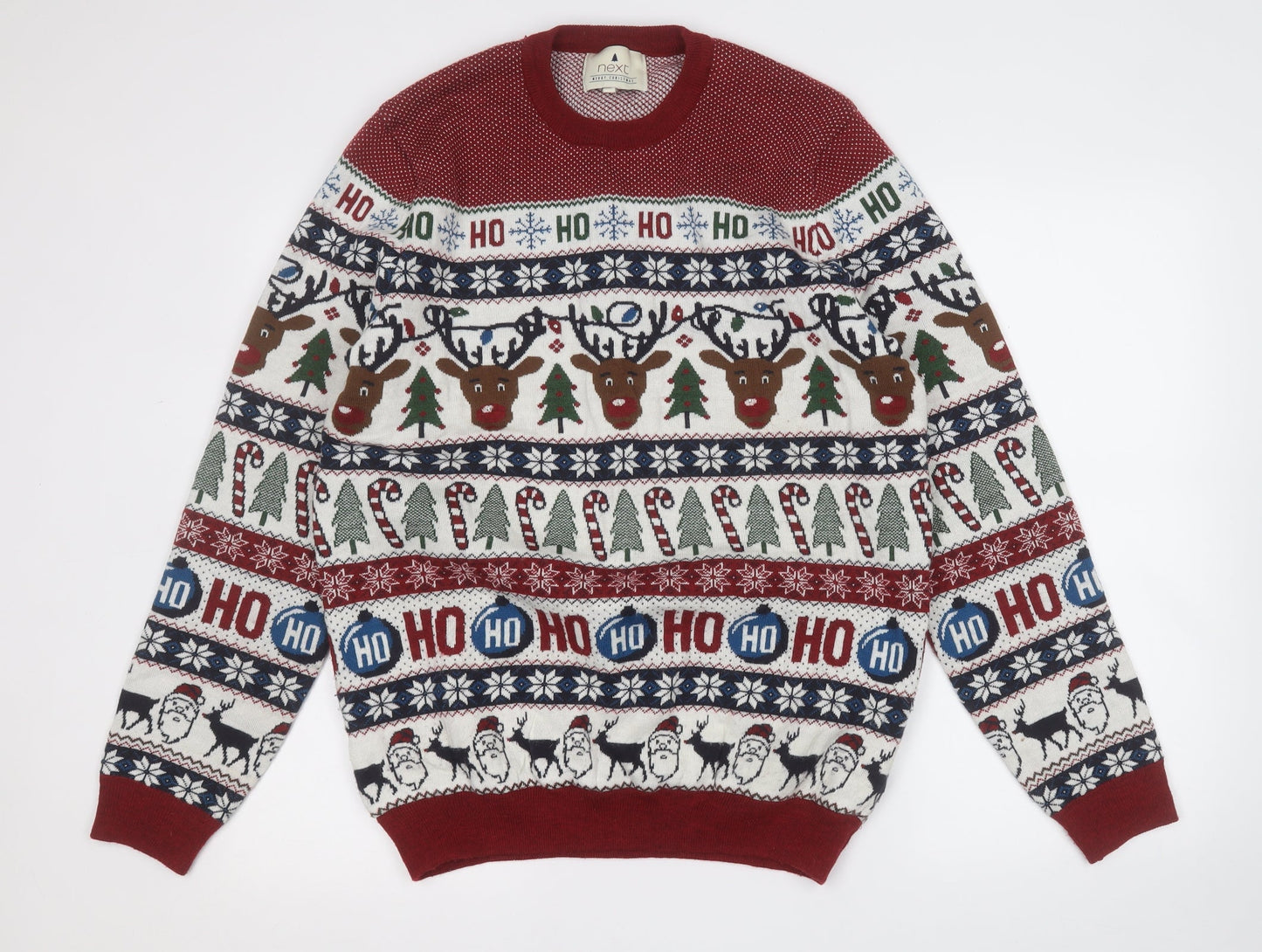 Mens UK Size M NEXT Multicoloured Pullover Sweatshirt
