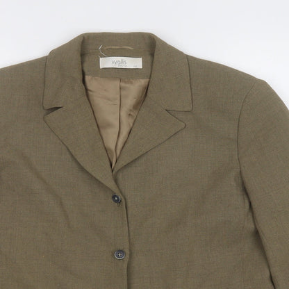 Womens UK Size 12 Wallis Green Jacket