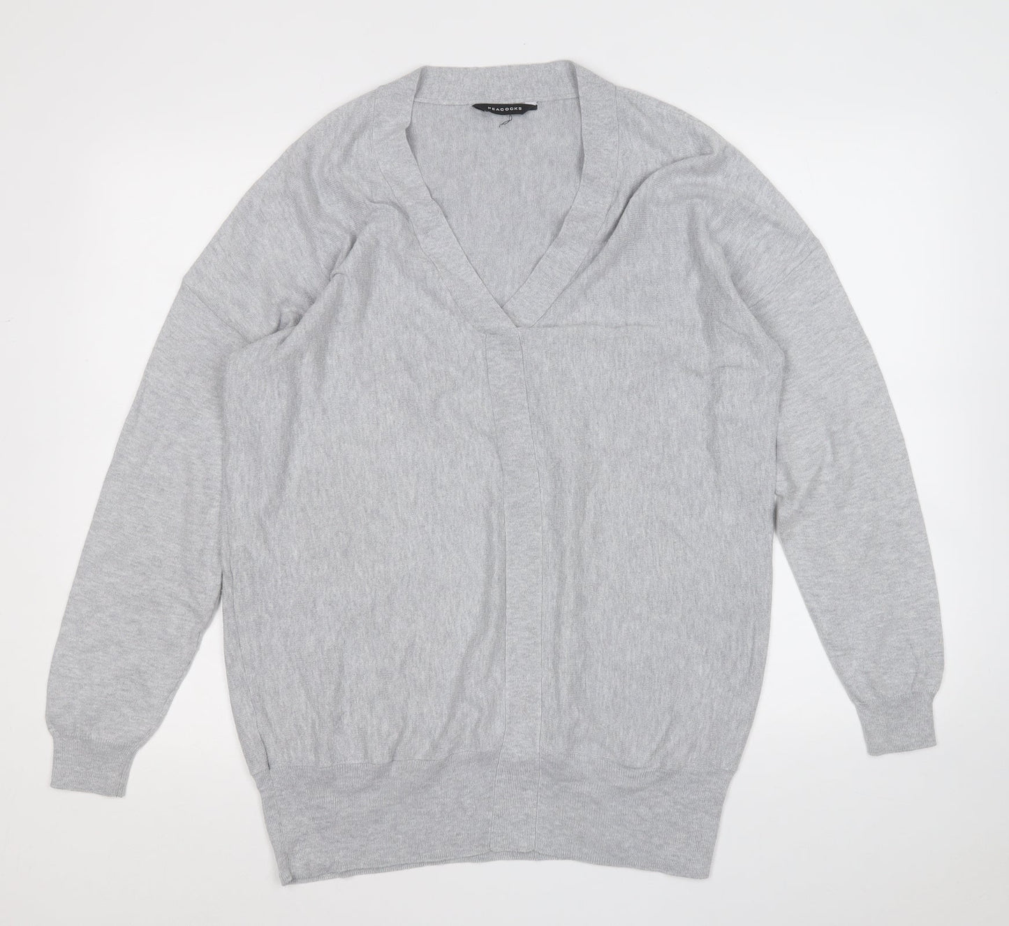 Womens UK Size 14 Peacocks Grey Pullover Jumper