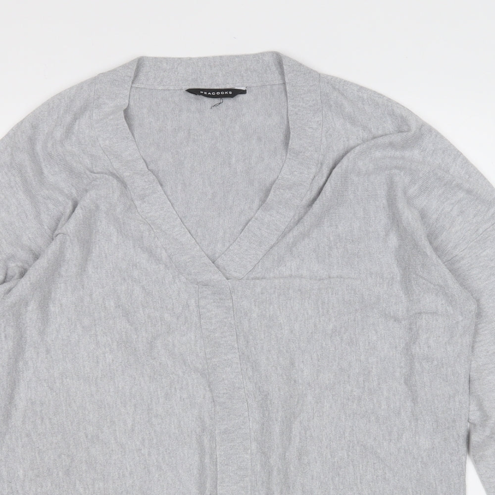Womens UK Size 14 Peacocks Grey Pullover Jumper