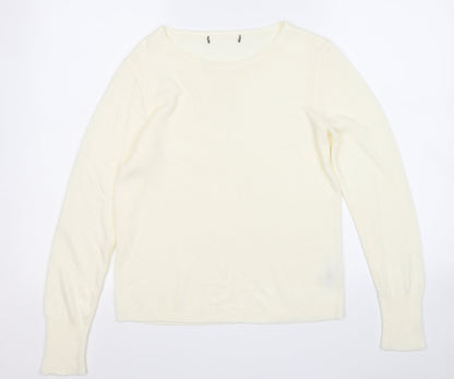 Primark Womens Yellow Round Neck  Acrylic Pullover Jumper Size S