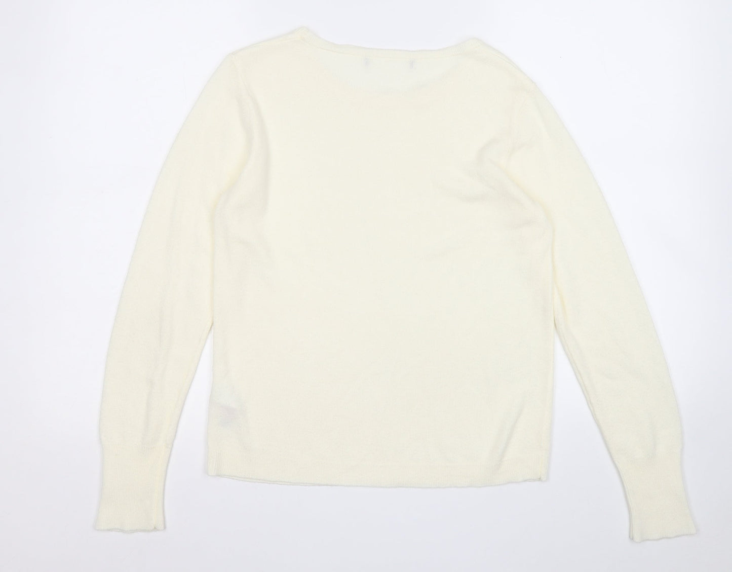 Primark Womens Yellow Round Neck  Acrylic Pullover Jumper Size S