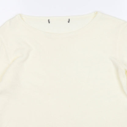 Primark Womens Yellow Round Neck  Acrylic Pullover Jumper Size S