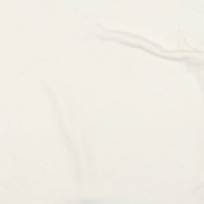 BHS Womens Yellow V-Neck  Acrylic Pullover Jumper Size 14