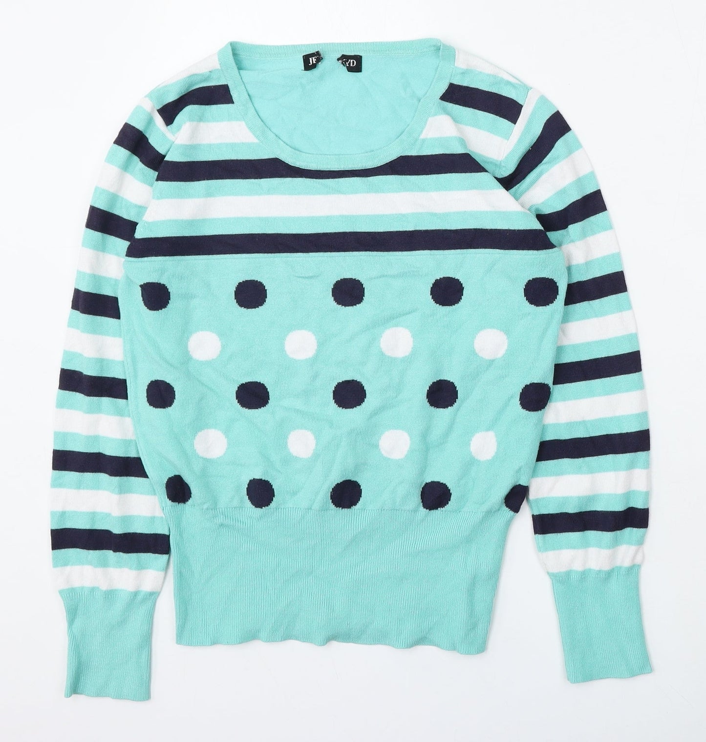 Womens UK Size L Preworn Green Pullover Jumper