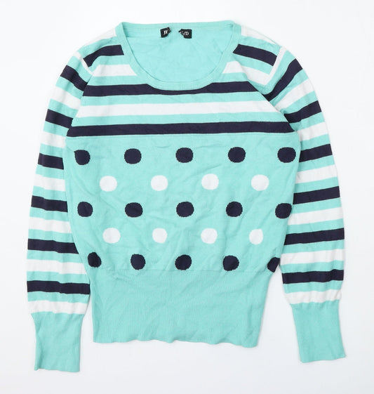 Womens UK Size L Preworn Green Pullover Jumper