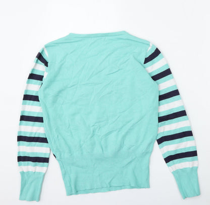Womens UK Size L Preworn Green Pullover Jumper